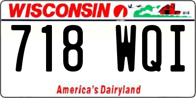 WI license plate 718WQI