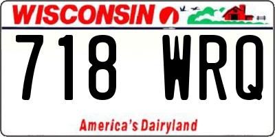 WI license plate 718WRQ