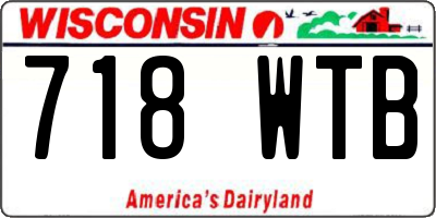 WI license plate 718WTB