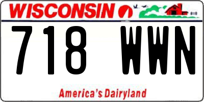 WI license plate 718WWN