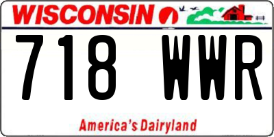 WI license plate 718WWR