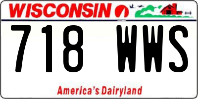 WI license plate 718WWS