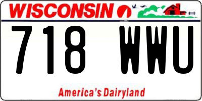 WI license plate 718WWU