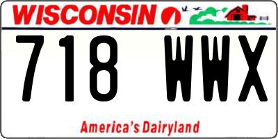 WI license plate 718WWX