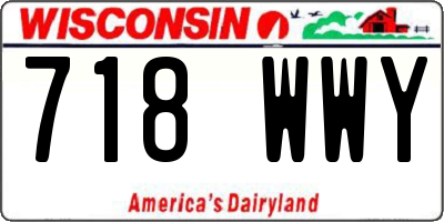 WI license plate 718WWY