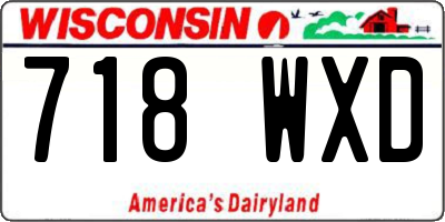 WI license plate 718WXD