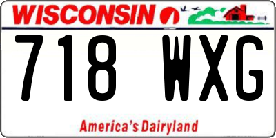 WI license plate 718WXG