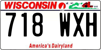 WI license plate 718WXH