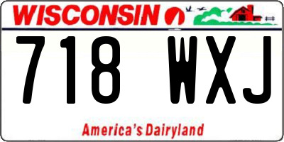 WI license plate 718WXJ