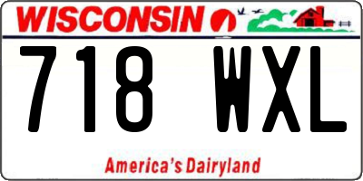 WI license plate 718WXL