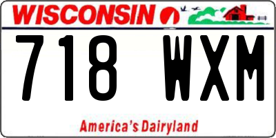 WI license plate 718WXM