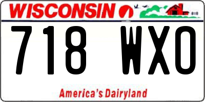 WI license plate 718WXO