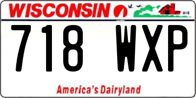 WI license plate 718WXP