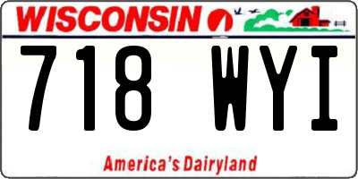 WI license plate 718WYI