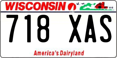 WI license plate 718XAS