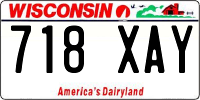 WI license plate 718XAY