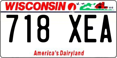 WI license plate 718XEA