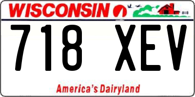 WI license plate 718XEV