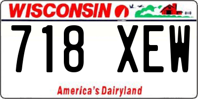 WI license plate 718XEW