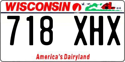 WI license plate 718XHX
