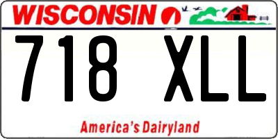 WI license plate 718XLL