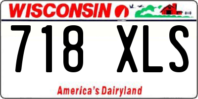 WI license plate 718XLS