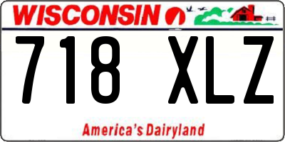 WI license plate 718XLZ