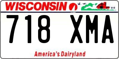 WI license plate 718XMA