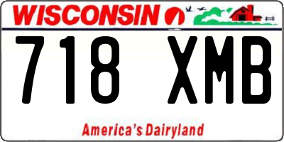 WI license plate 718XMB