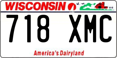 WI license plate 718XMC
