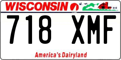 WI license plate 718XMF