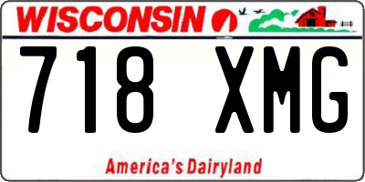 WI license plate 718XMG