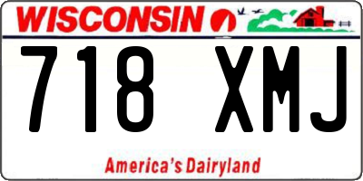 WI license plate 718XMJ