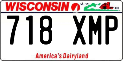 WI license plate 718XMP