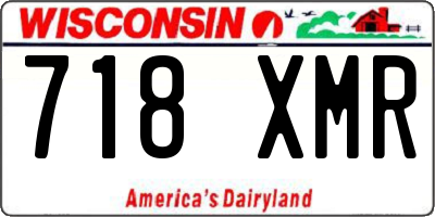 WI license plate 718XMR