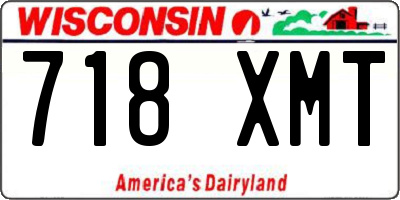 WI license plate 718XMT