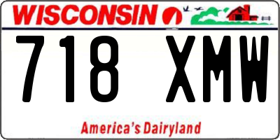 WI license plate 718XMW