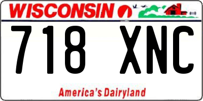 WI license plate 718XNC