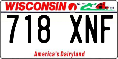 WI license plate 718XNF