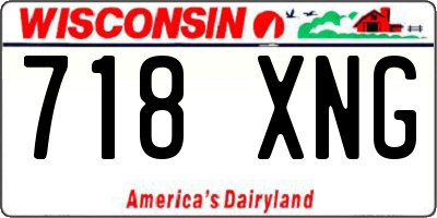 WI license plate 718XNG