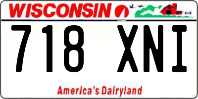 WI license plate 718XNI