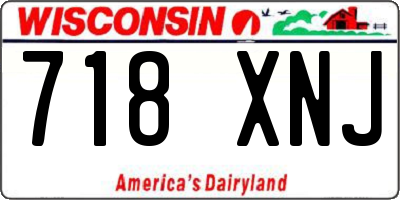 WI license plate 718XNJ