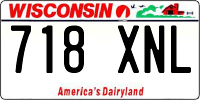 WI license plate 718XNL