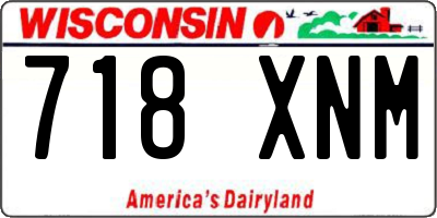 WI license plate 718XNM
