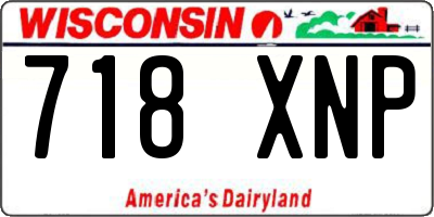 WI license plate 718XNP