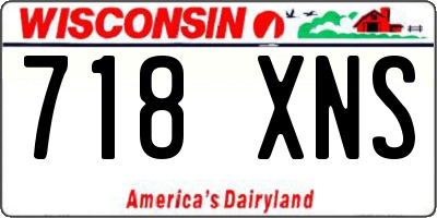 WI license plate 718XNS