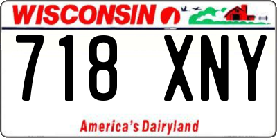 WI license plate 718XNY