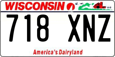 WI license plate 718XNZ