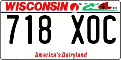 WI license plate 718XOC