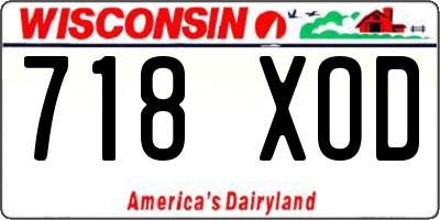 WI license plate 718XOD